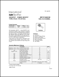 IRF5Y540CM Datasheet