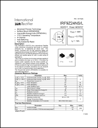 IRF9Z24NL Datasheet