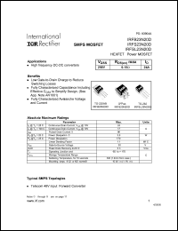 IRFS654B Datasheet