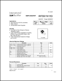 IRFB61N15D Datasheet