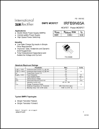 IRFB9N60A Datasheet
