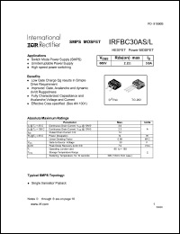 IRFBC30AS Datasheet