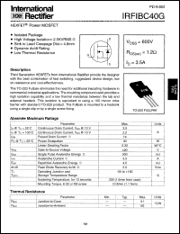 IRFIBE20G Datasheet