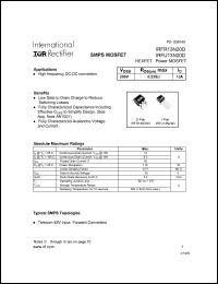 IRFU13N15D Datasheet