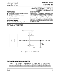 IRU1015-33CT Datasheet