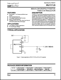 IRU1117-18CS Datasheet