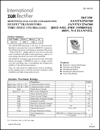 IRF330 Datasheet