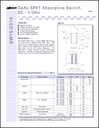 SW15-0314 Datasheet