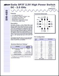 SW-489 Datasheet