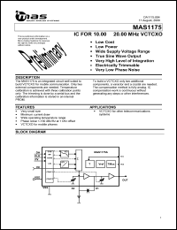 MAS1175ATB1 Datasheet