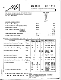 2N1711 Datasheet