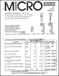 2N2905 Datasheet