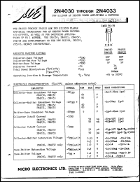 2N4031 Datasheet