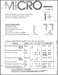 2N4416 Datasheet