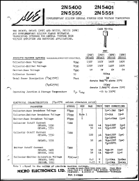 2N5400 Datasheet