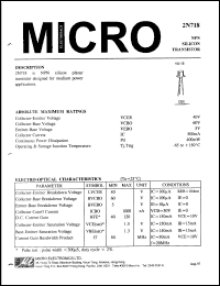 2N718 Datasheet