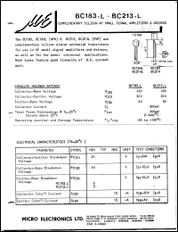 BC183L Datasheet