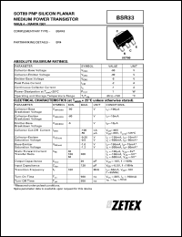 BSR33 Datasheet