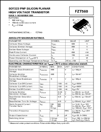 FZT560 Datasheet