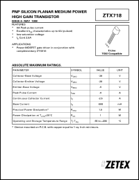 ZTX718 Datasheet