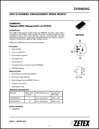 ZVN4525E6TC Datasheet
