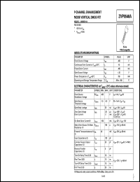 ZVP0545G Datasheet