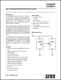 ZXCM209LF Datasheet