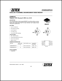 ZXMD63P02XTC Datasheet