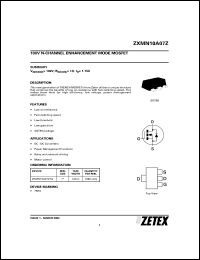 ZXMN10A07ZTA Datasheet
