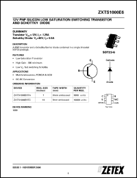 ZXTS1000E6TA Datasheet