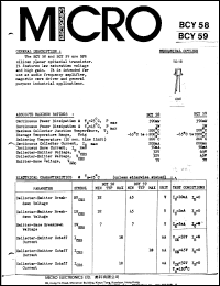 BCY58 Datasheet