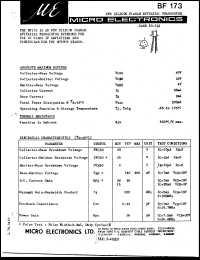 BF173 Datasheet