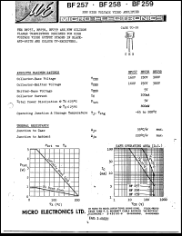 BF257 Datasheet