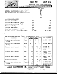 BSX19 Datasheet
