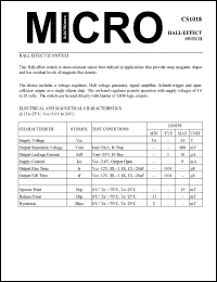CS1018 Datasheet