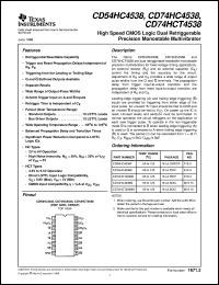 CD54HC4538F3A Datasheet