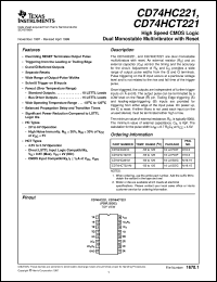 CD74HC221M96 Datasheet