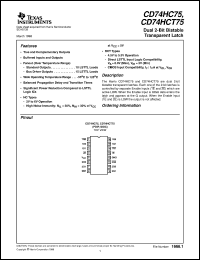CD54HCT74F3A Datasheet