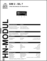 SIM2-0905D-SIL7 Datasheet