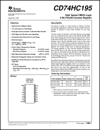 CD54HC191F3A Datasheet