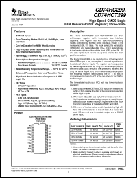 CD54HCT299F3A Datasheet