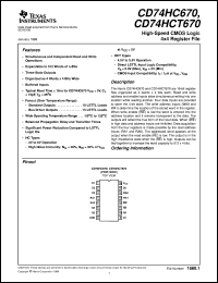 CD74HC670M96 Datasheet