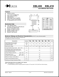 KBL404 Datasheet