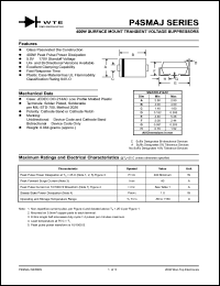 P4SMAJ75CA-T1 Datasheet