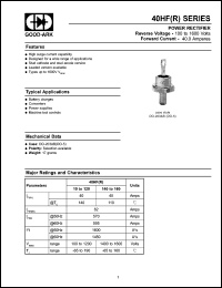 40HFR160M Datasheet
