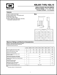KBL08 Datasheet