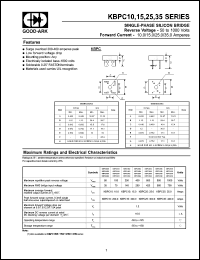 KBPC1002F/W Datasheet