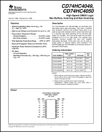 CD54HC4049F3A Datasheet