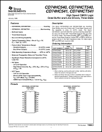 CD74HC541SM Datasheet