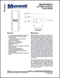 54LVTH162373RPFE Datasheet